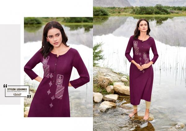 Kalaroop Beat Fancy Rayon Embroidery Kurti 